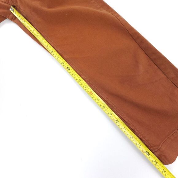 EVERLANE Cropped Straight Leg Utility Pants 70s Sailor Jeans Cognac Brown Boho - Picture 4 of 6